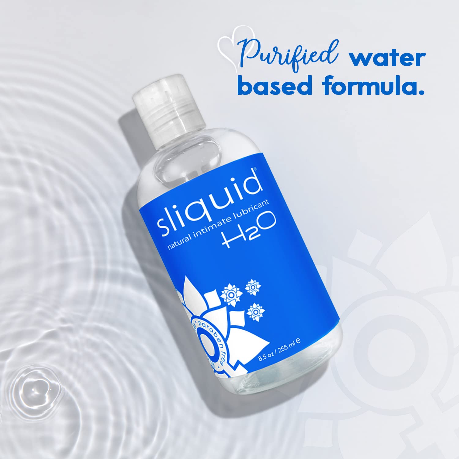 Sliquid H2O Water Based Lube, No Fragrance or Taste, Natural Lube Women, Stain Free, 8.5 Fl Oz: 8.5 Ounce (Pack of 1)