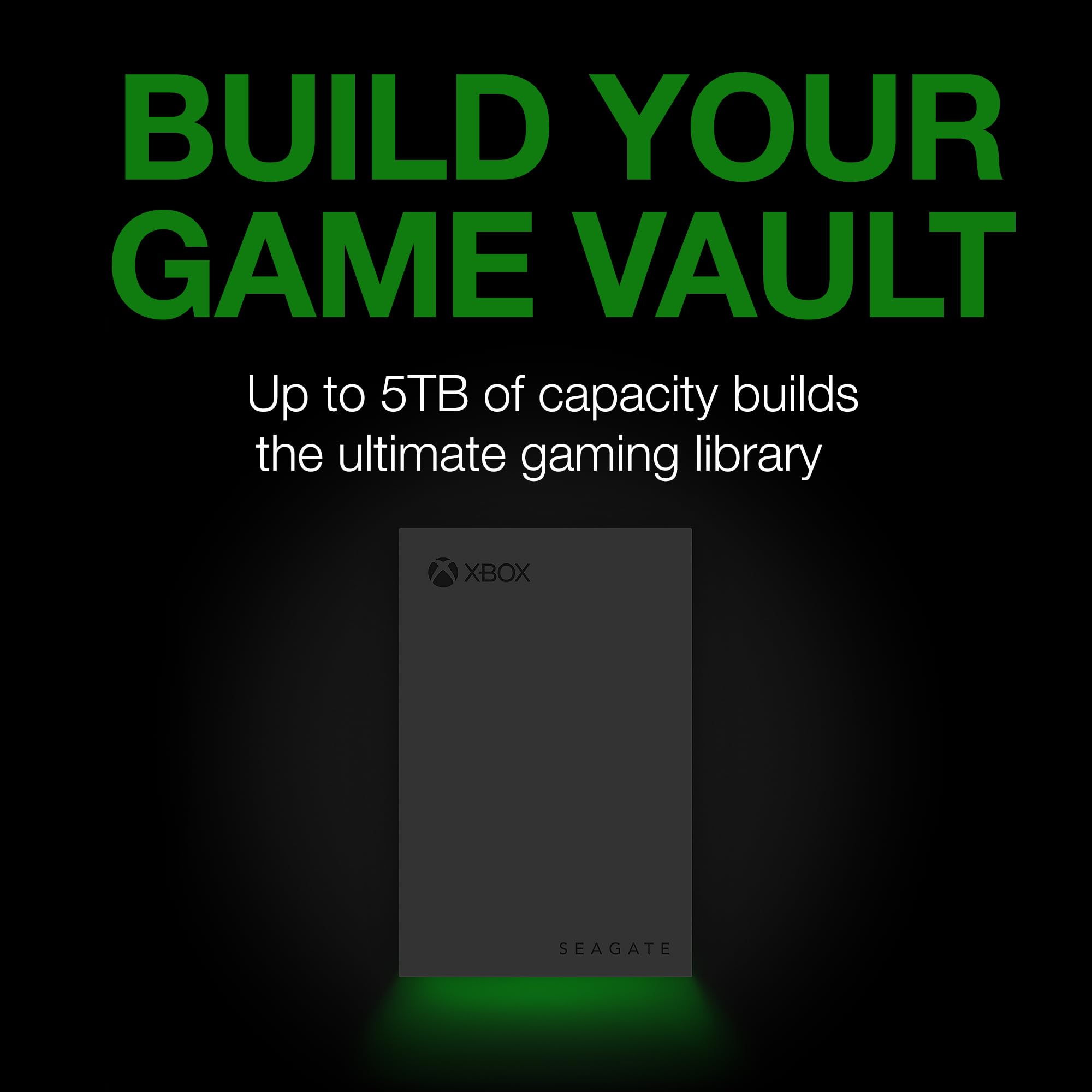 Seagate Storage Expansion Card 2TB Solid State Drive - NVMe SSD for Xbox Series X|S, Quick Resume, Plug & Play, Licensed (STJR2000400) Black: Seagate Game Drive for Xbox 5TB External Hard Drive Portable HDD - USB 3.2 Gen 1, Black with Built-in Green LED bar, Xbox Certified, 3 Year Rescue Services (STKX5000403)