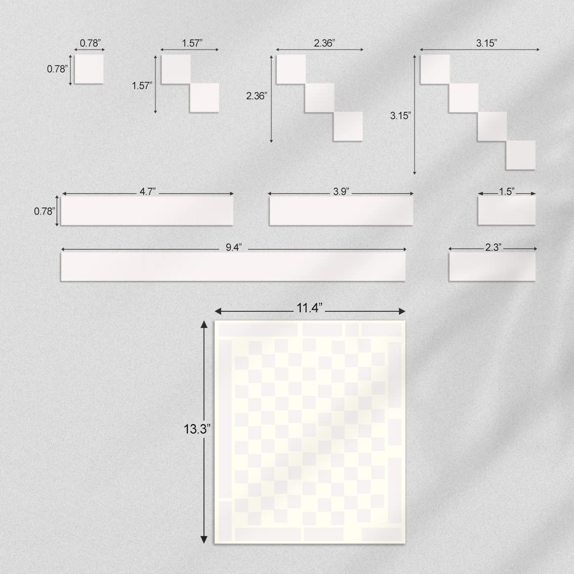 HK Studio Pixel Rainy Window Sticker Aesthetic - Pixel Art for Dorm, Game Room Decor 11" x 13" Pack 6: 6p - White Window Pixel