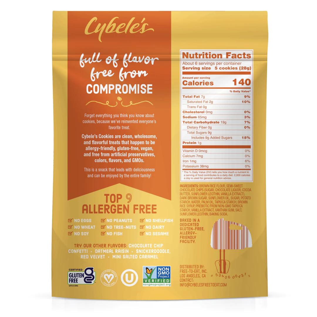 Cybele's Free to Eat Gluten-Free, Vegan, Healthy Allergen-Free Soft Baked Cookies, Red Velvet (Single Pack)