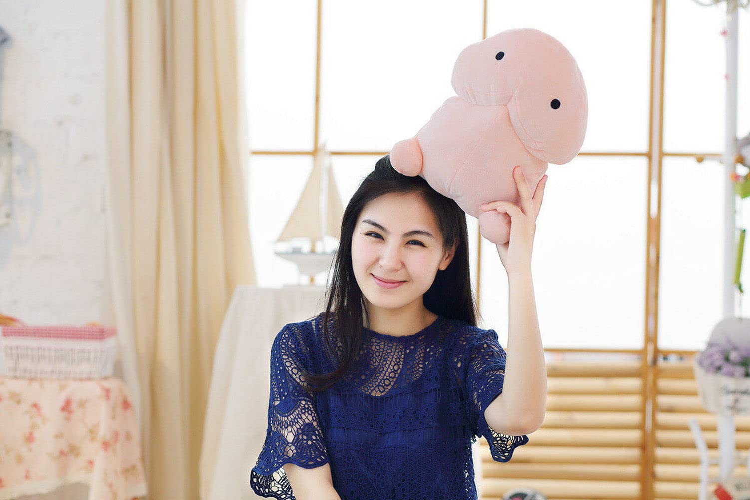 Cute Penis Plush Doll Toy Stuffed Creative Dick Soft Pillow Cushion Bolster Toy Gift (30cm)