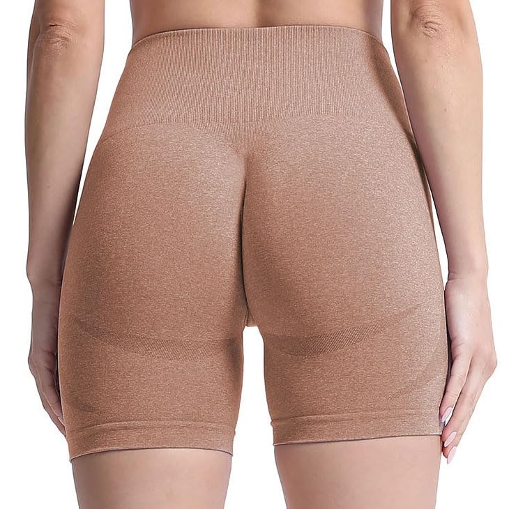 Aoxjox Contour Seamless Shorts for Women High Waist Workout Gym Biker Booty Running Yoga Short: Aoxjox Contour Seamless Shorts for Women High Waist Workout Gym Biker Booty Running Yoga Short