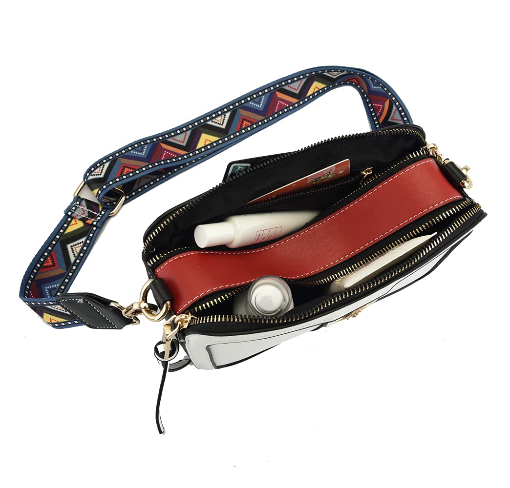 Beatfull Designer Bee Crossbody Purse for Women PU Leather Shoulder Handbag Camera Clucth