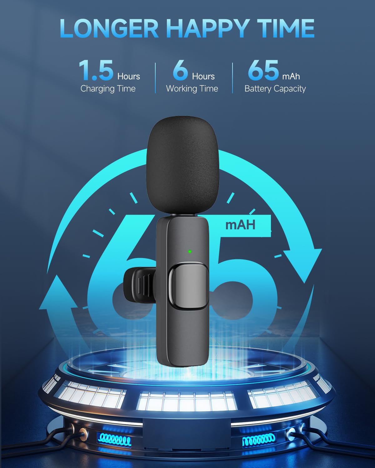 Professional Wireless Lavalier Microphone for iPhone iPad (for iPhone 14 and Below), Cordless Omnidirectional Clip Mic, Plug-Play Microphone for Interview Video Podcast Vlog YouTube: Lightning-1 Mic Black.