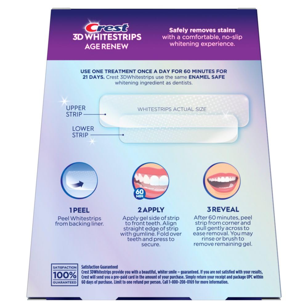 Crest 3D Whitestrips, Supreme Flexfit, Teeth Whitening Strip Kit, 42 Strips (21 Treatments)