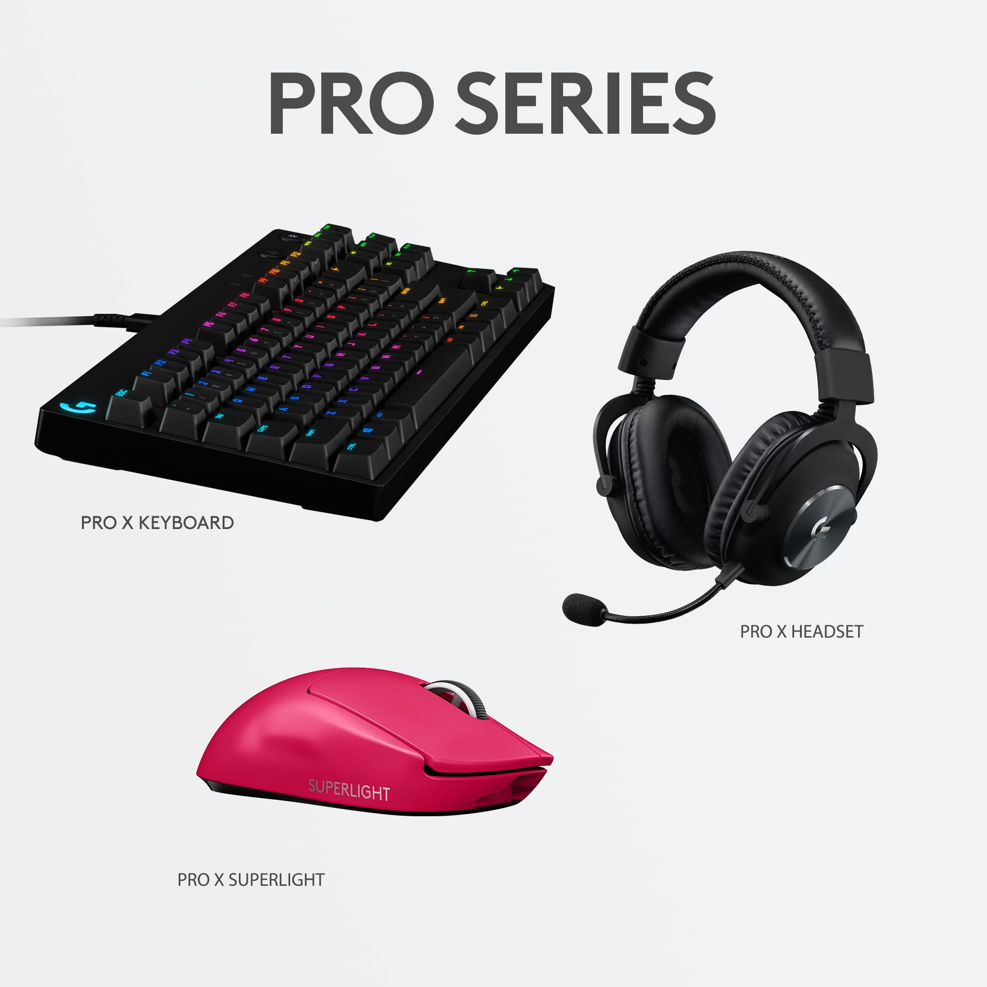 Logitech G PRO X SUPERLIGHT Wireless Gaming Mouse, Ultra-Lightweight, HERO 25K Sensor, 25,600 DPI, 5 Programmable Buttons, Long Battery Life, Compatible with PC / Mac - Black