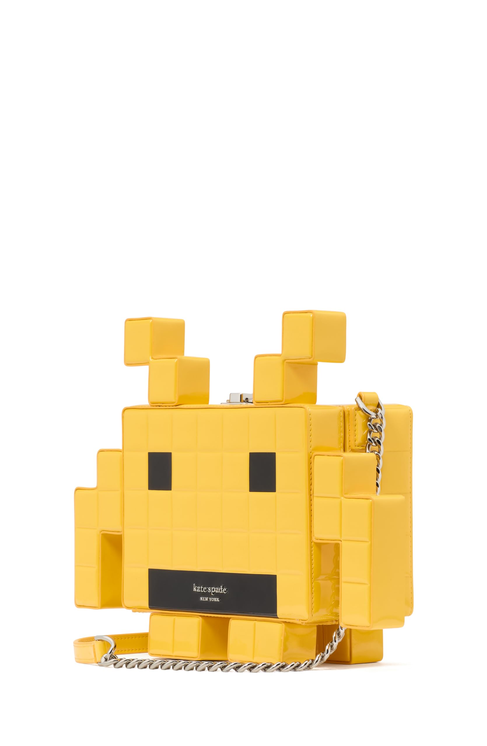 kate spade new york Space Invaders X Patent Leather 3D Alien Crossbody Bag, Yellow Multi