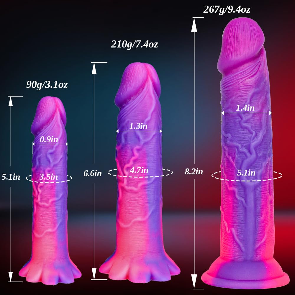 3 Piece Silicone Suction Cup Realistic Dildo Set (Small Medium Large): Anal Plug Training Kit with Big Size, G-Spot Stimulation, Suction Cup Toy for Women, Body Safe Silicone