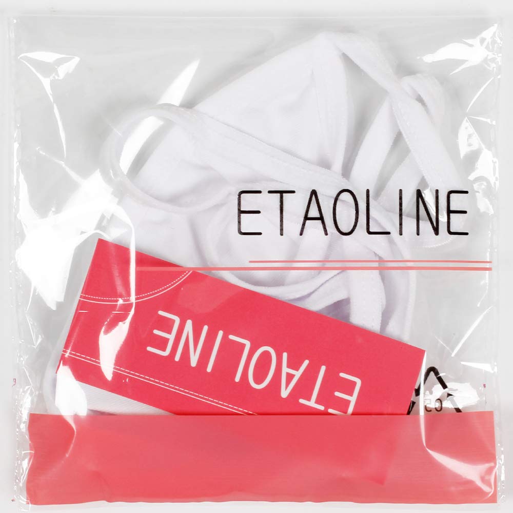 ETAOLINE Women's Low Rise Micro Back G-string Thong Panty Underwear: Large White