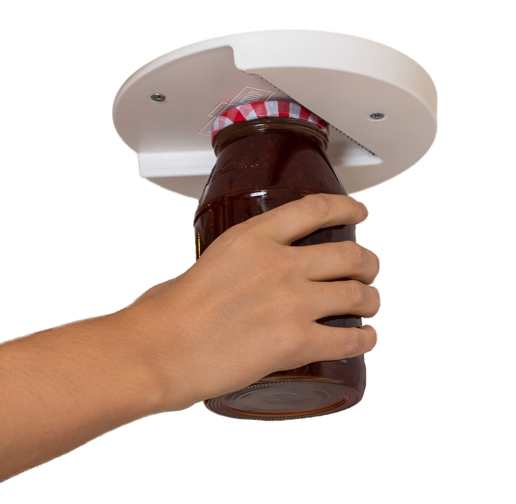 The Grip Jar Opener | Original Under Cabinet Jar Lid & Bottle Opener, Effortless for Weak Hands & Seniors with Arthritis - Made In USA: 1-Pack
