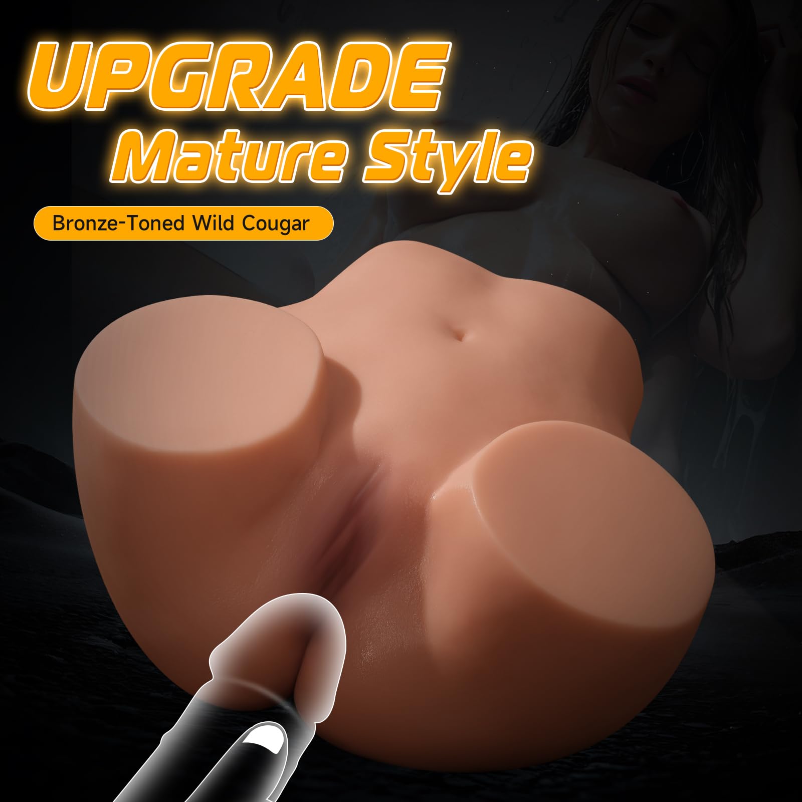 BIG SHOCKED Pocket Pussy for Men - Men's Sex Toys Male Masturbators Realistic Adult Toys Sex Doll Stroker 3D Lifelike Soft Butt with Vagina Anal Sex Pleasure Skin Color Adult Toy: 25 Pound