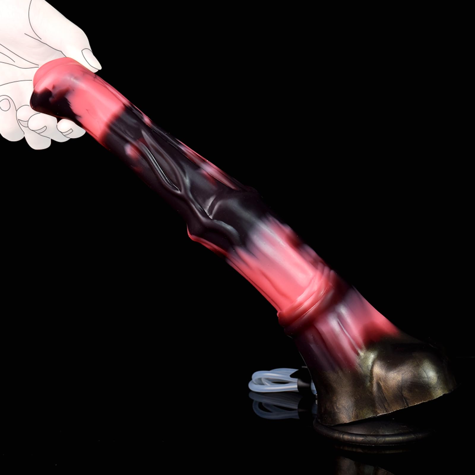 Realistic  Horse Dildo, 12inch Long Fantasy Huge Thick Anal Dildo with Suction Cup, Big Silicone Adult Sex Toy for Men and Women Couples: Squirting