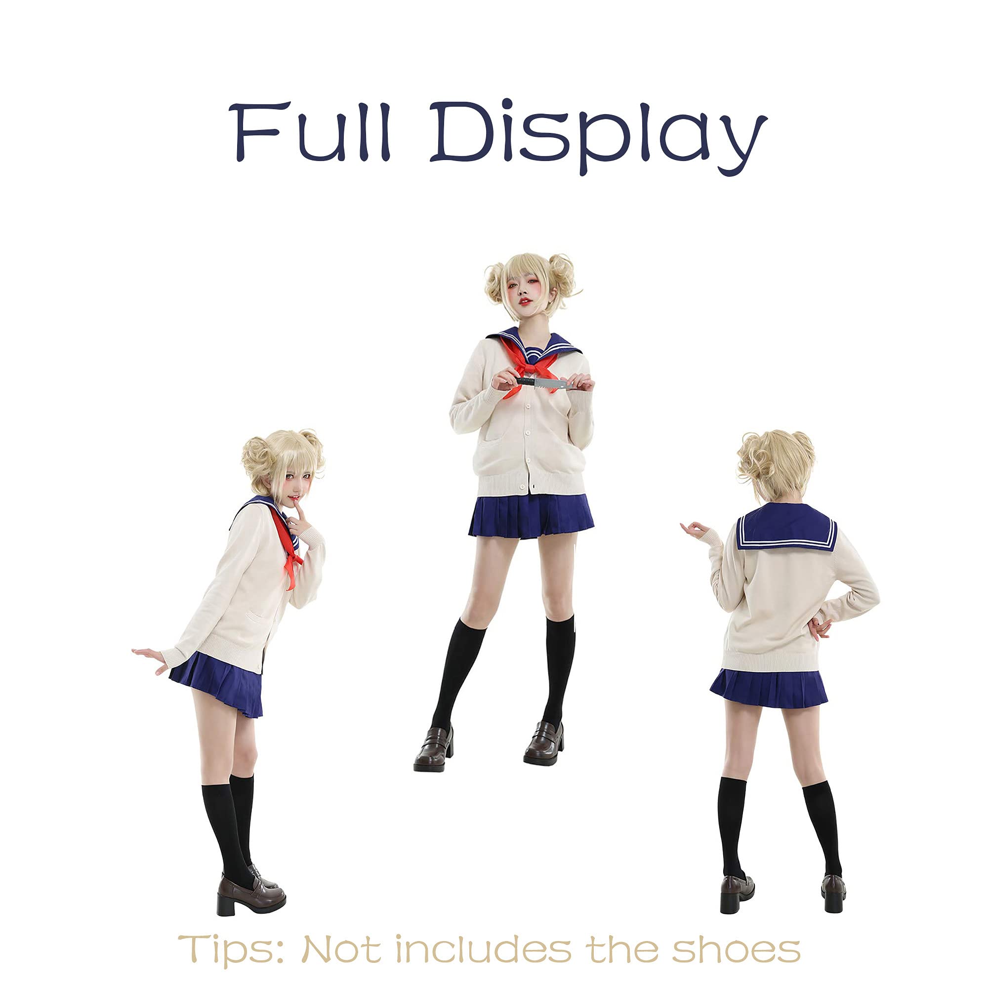 Himiko Toga Cosplay Outfit Halloween Anime Uniform Sailor JK Costumes Dress Set
