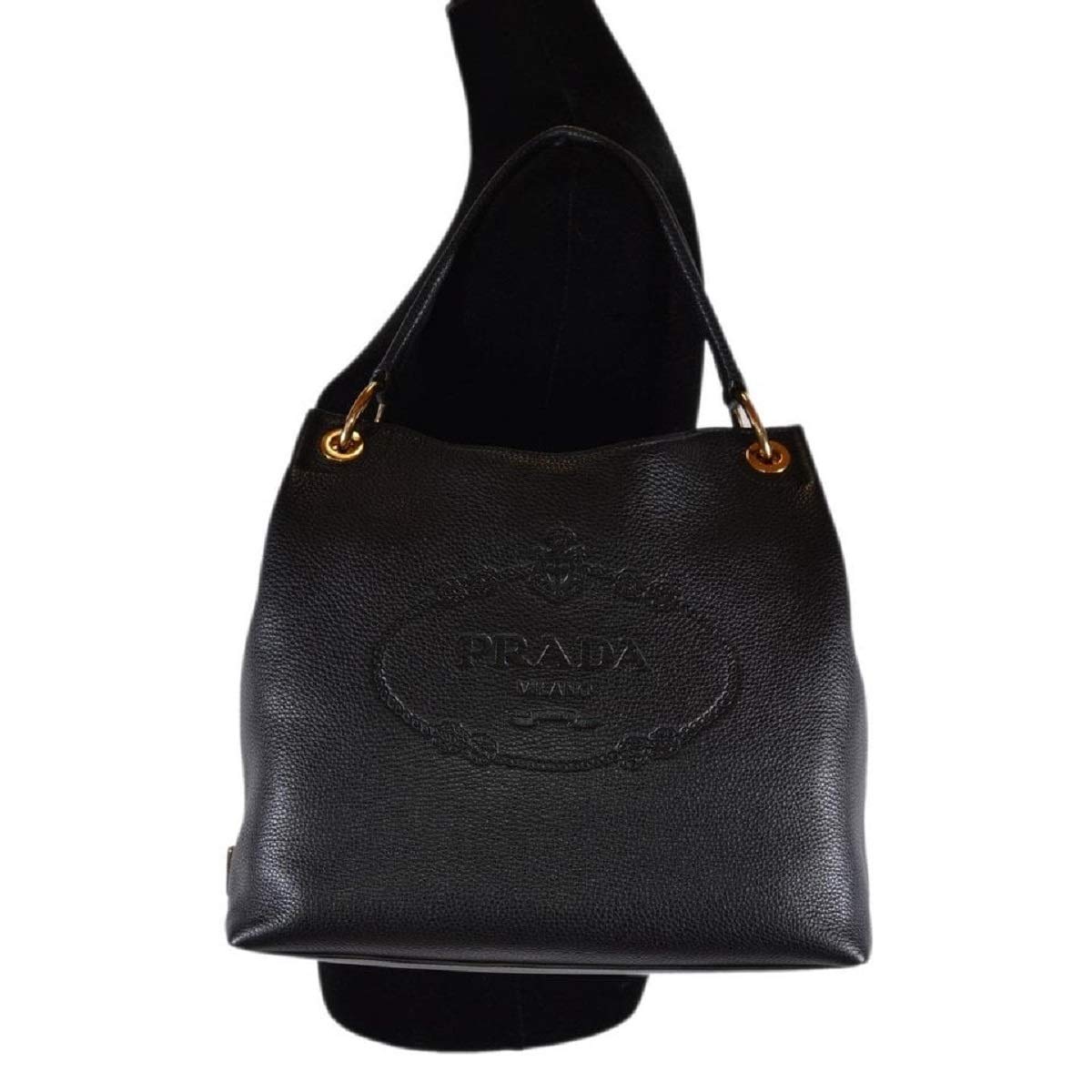 Prada Satchel Bag Handbag For Women - Women's Vitello Daino Black Leather Satchel Bag Handbag 1BC051 Bags For Women