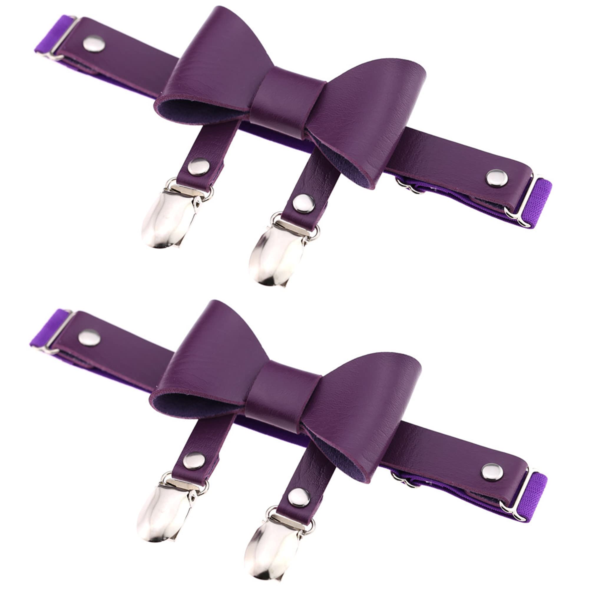 YunPeng Women's Butterfly Knot Garter Belt Adjustable Punk Gothic Leg Harness Garters Elastic Thigh Ring Garter 2PCS