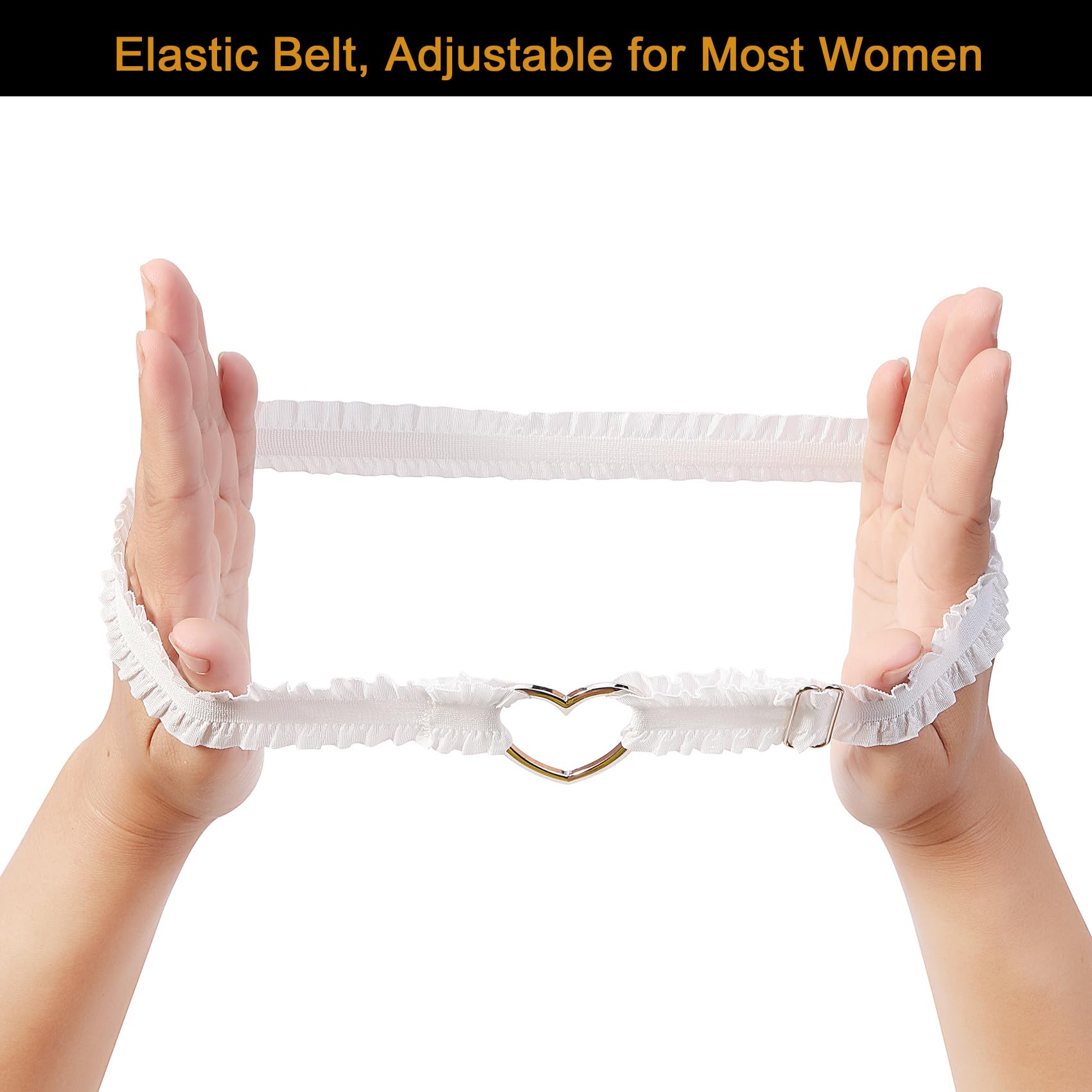 alisikee 2Pcs Adjustable Heart Lace Thigh Garter for Wedding Bride, Elastic Leg Garters Belt for Women Parties: alisikee 2Pcs Adjustable Heart Lace Thigh Garter for Wedding Bride, Elastic Leg Garters Belt for Women Parties