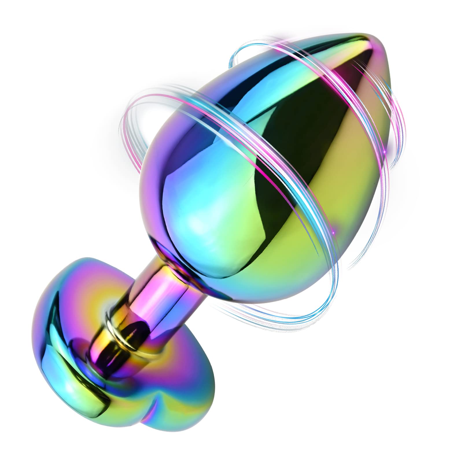 Anal Plugs 3PCS Anal Trainer Set Colorful Metal Butt Plug Heart Shape Jewelry Anal Sex Toys for Beginners Advanced Users Sex Factory (): Dark Purple
