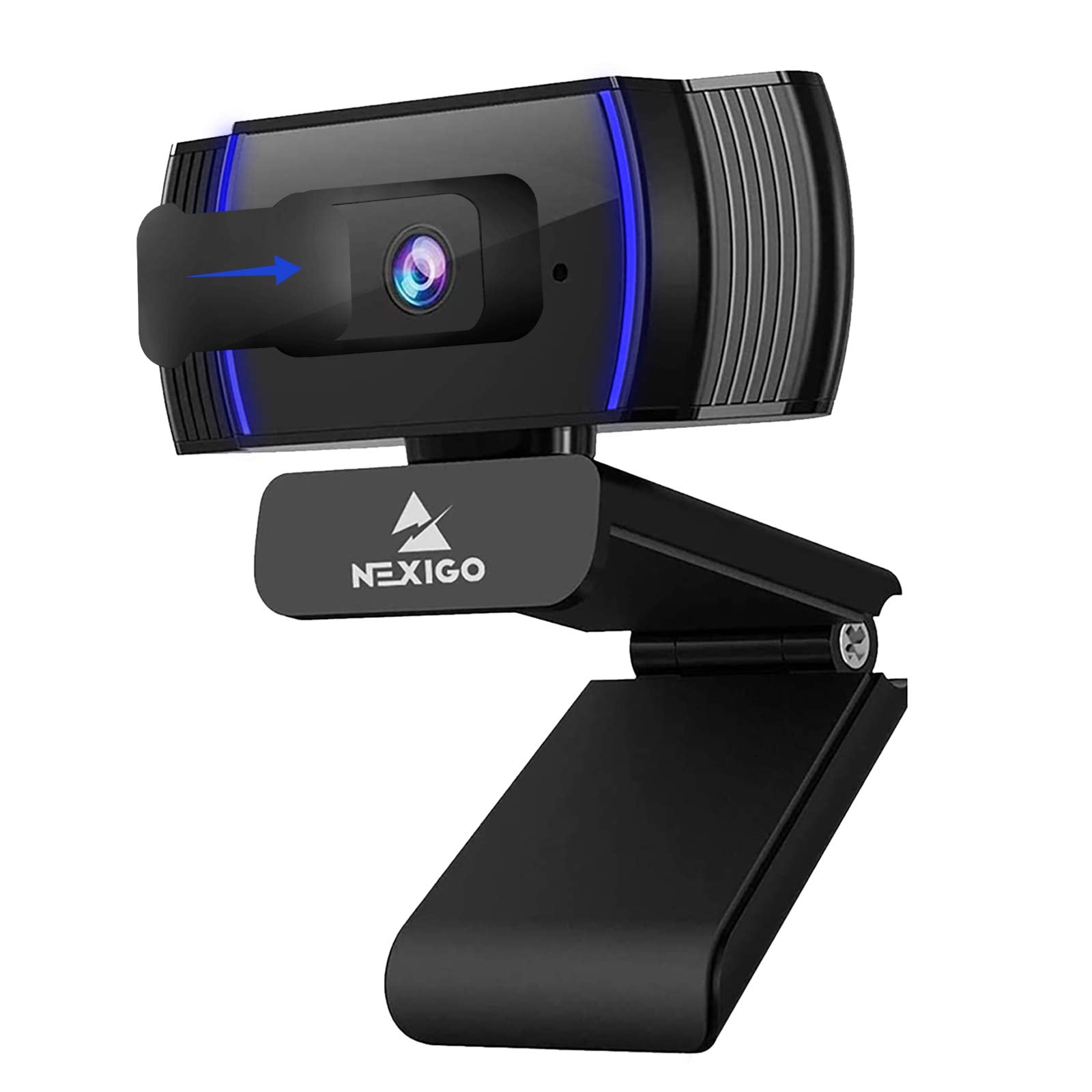 NexiGo Zoom Certified, N950P (Gen 2) 4K Zoomable Webcam, RF Remote, Sony_Starvis Sensor, 5X Digital Zoom, Pro Web Camera with Dual Stereo Mics, for Zoom Skype Teams Twitch: 1080P Webcam