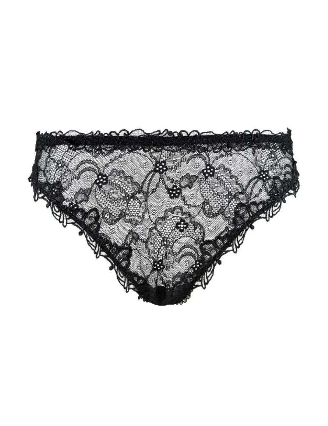 Lise Charmel Women's ACA0703 Soir De Venise Italian Brief Panty: Medium Noir Diamant