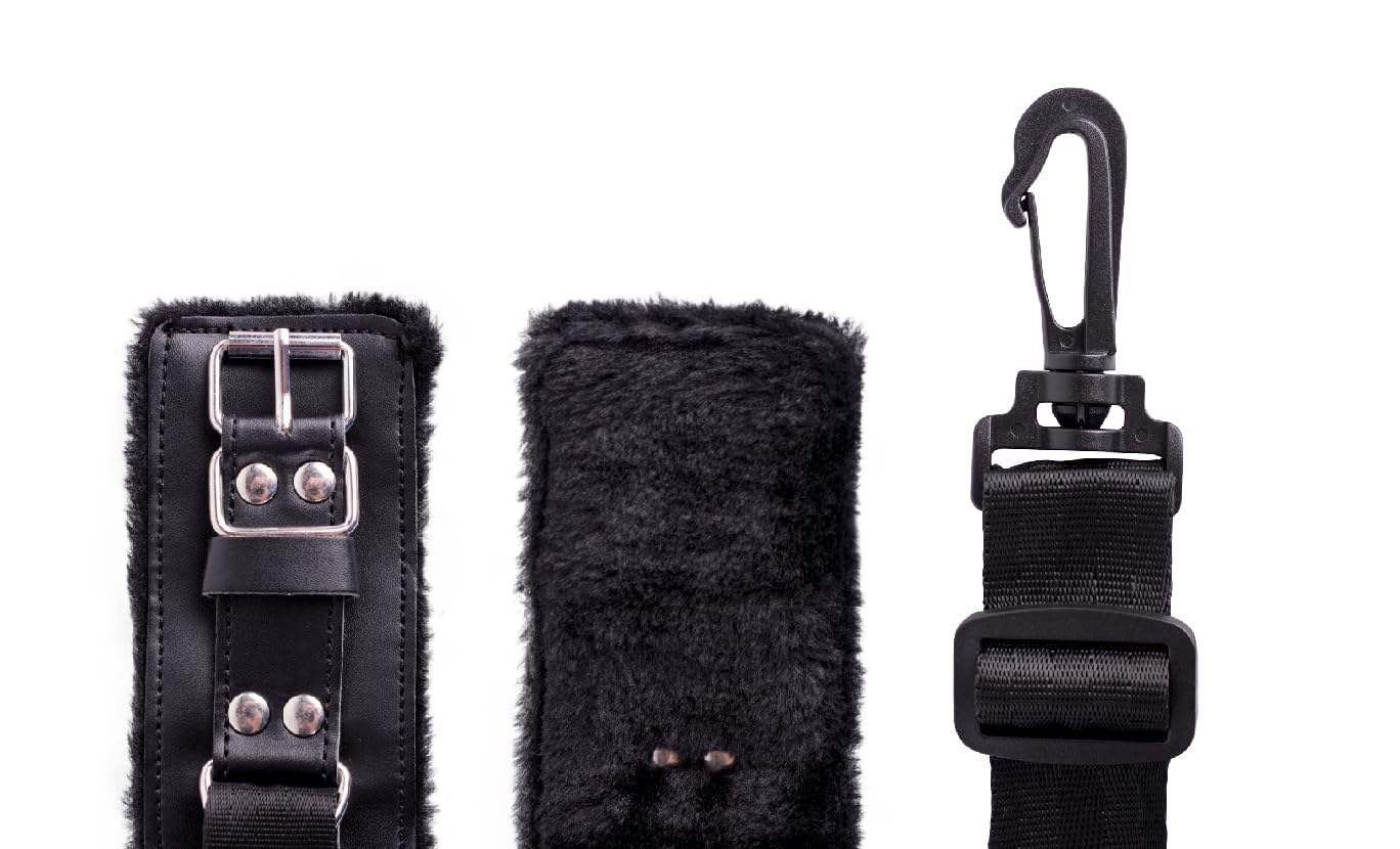 Motorbunny Premium Leather Extendable Ankle Restraints Pair with Clips to Attach to Motorbunny Sex Machine, Adult Sex Toys, BDSM Restraints, Bondage Gear & Accessories, Bondage Cuffs thumbnail 5