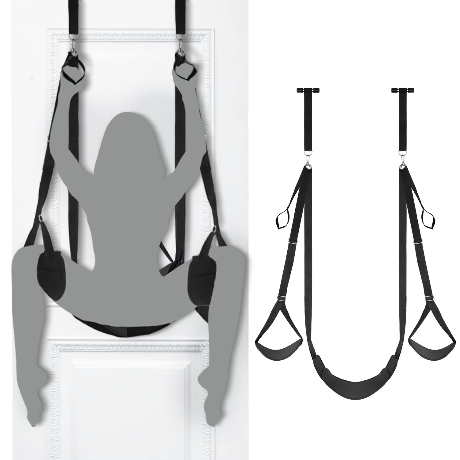 SEXY SLAVE Door Sex Swing with Seat, Adult Sex Toys Bondage Love Slings for Adult Couples with Adjustable Straps, Holds up to 300lbs: Door Swing