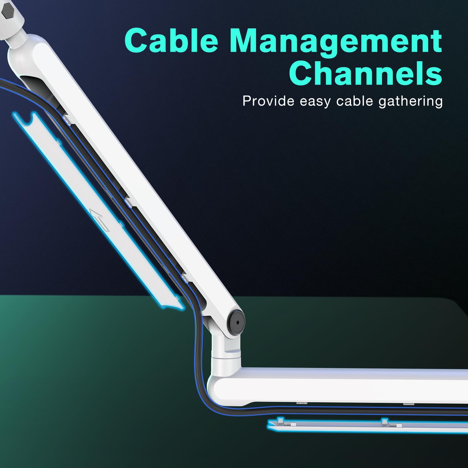 FIFINE Microphone Boom Arm, Low Profile Adjustable Stick Microphone Arm Stand with Desk Mount Clamp, Screw Adapter, Cable Management, for Podcast Streaming Gaming Studio-BM88 thumbnail 8