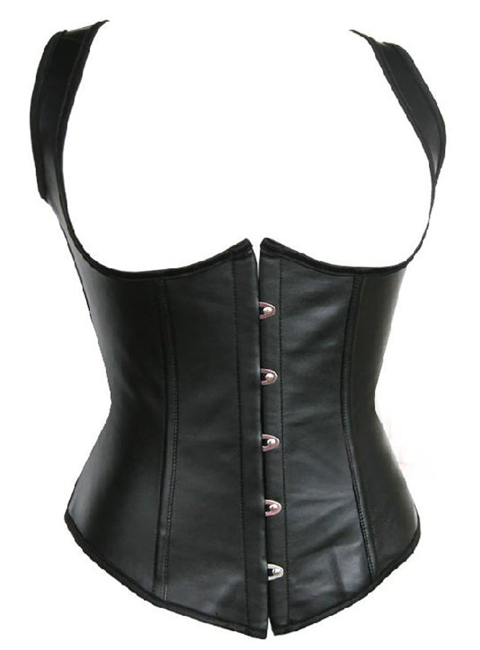 Alivila.Y Fashion Corset Womens Faux Leather Steampunk Corsets Victorian Bustier Top thumbnail 1