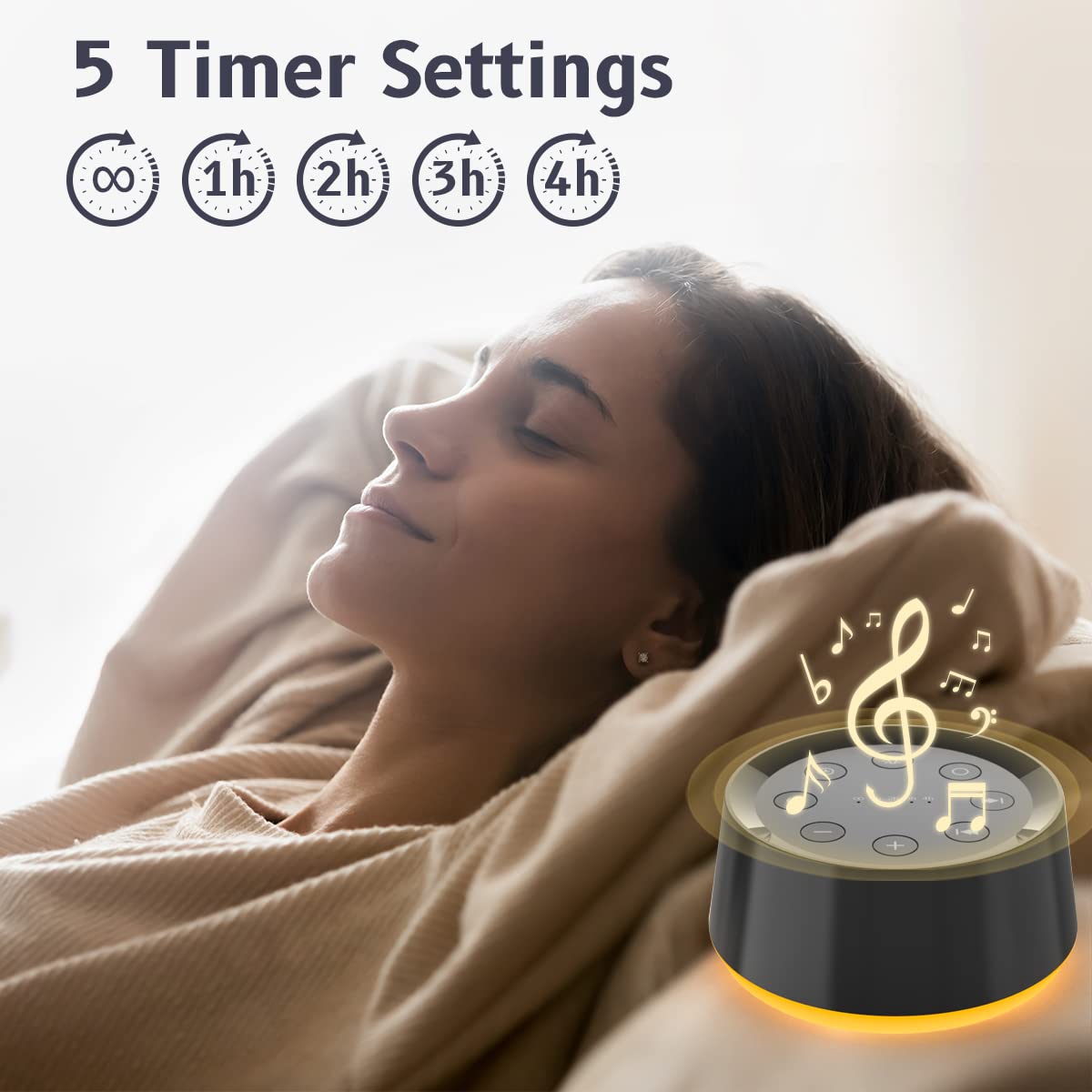 Brown Noise Sound Machine with 30 Soothing Sounds 12 Colors Night Light  Noise Machine for Adults Baby Kids Sleep Machines Memory Function 36 Volume Levels 5 Timers for Home Office Travel thumbnail 6