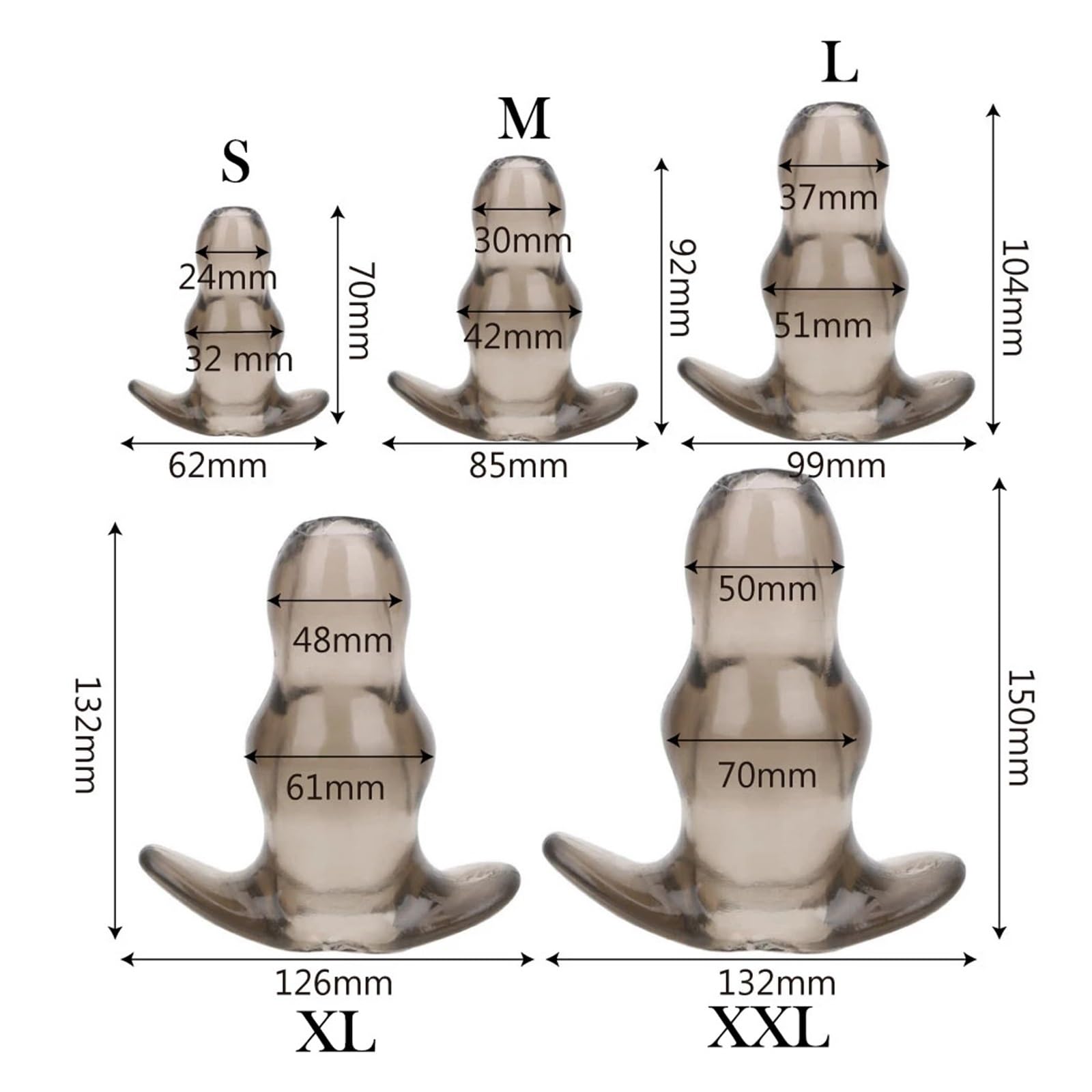 Anal Dilator Hollow Insert Anus Butt Plug Anal Plug Sexy Products Prostate Massage (Color : XXL): Xxl