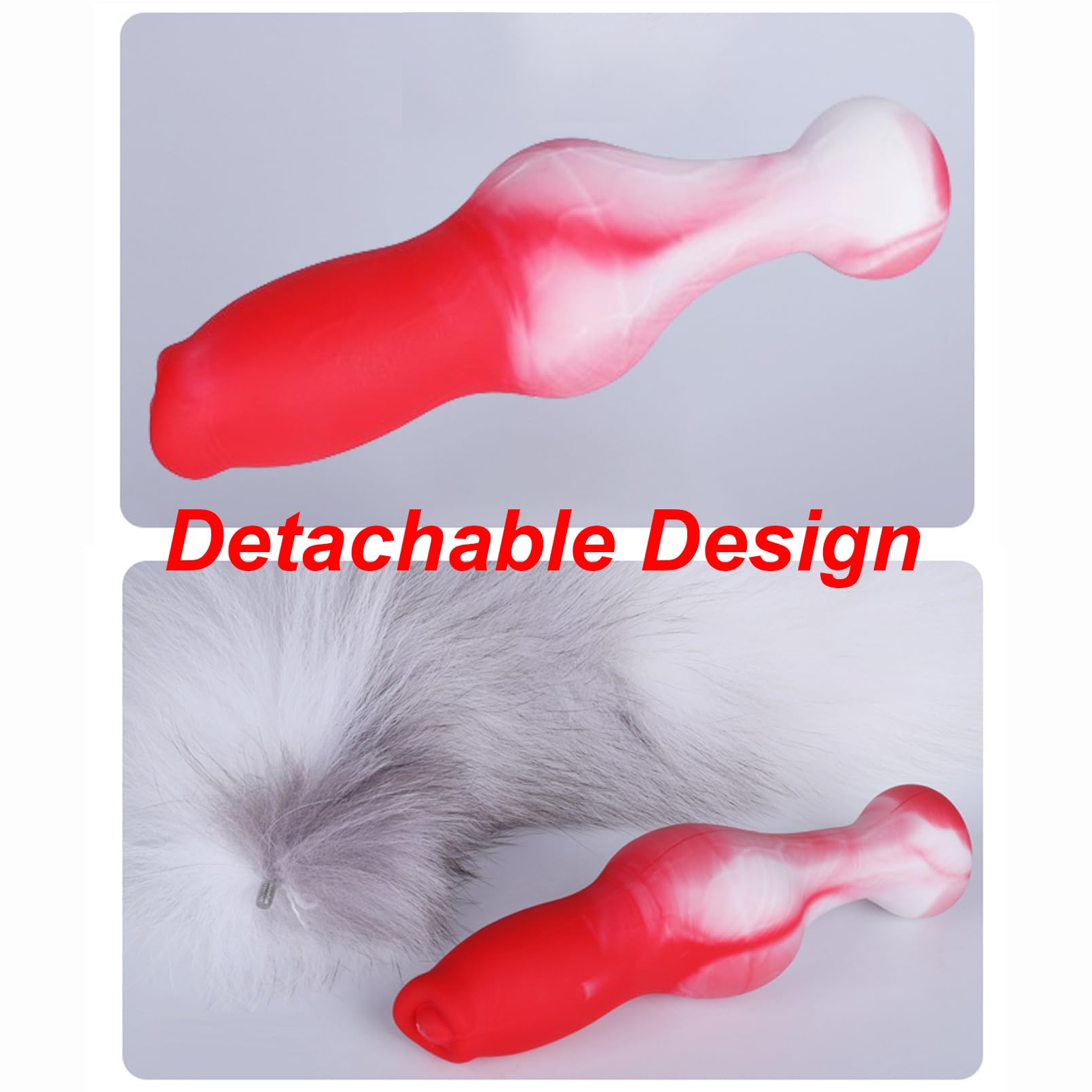 Youhitec Anal Sex Toy Silicone Dildo with Tail - Realistic Anal Dildo Butt Plug with Big Knot, Soft G Spot Dildo Huge Prostate Dildo Anal Dilator for Women/Men - 7.28in thumbnail 5