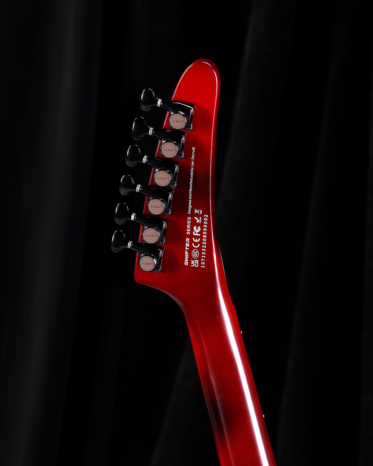 Leo Jaymz Electric Guitar,Swifter Series,Heavy Metal Guitar,24 Frets Rosewood Fingerboard,Mahogany Body,Maple Neck, Powerful and Pure Humbucker Pickups (Red)