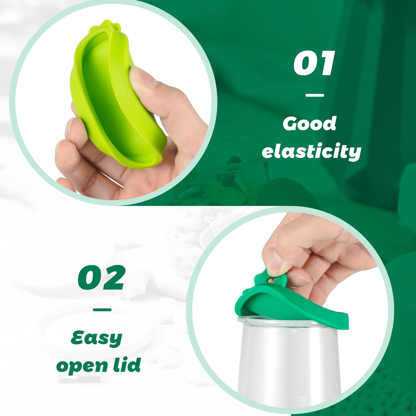 Mumufy 27 Pcs Yogurt Jar Lids Clear Plastic Silicone Bamboo Wood Container Lids with Silicone Sealing Rings Reusable Replacement Covers Compatible with Oui Yogurt Jars thumbnail 4
