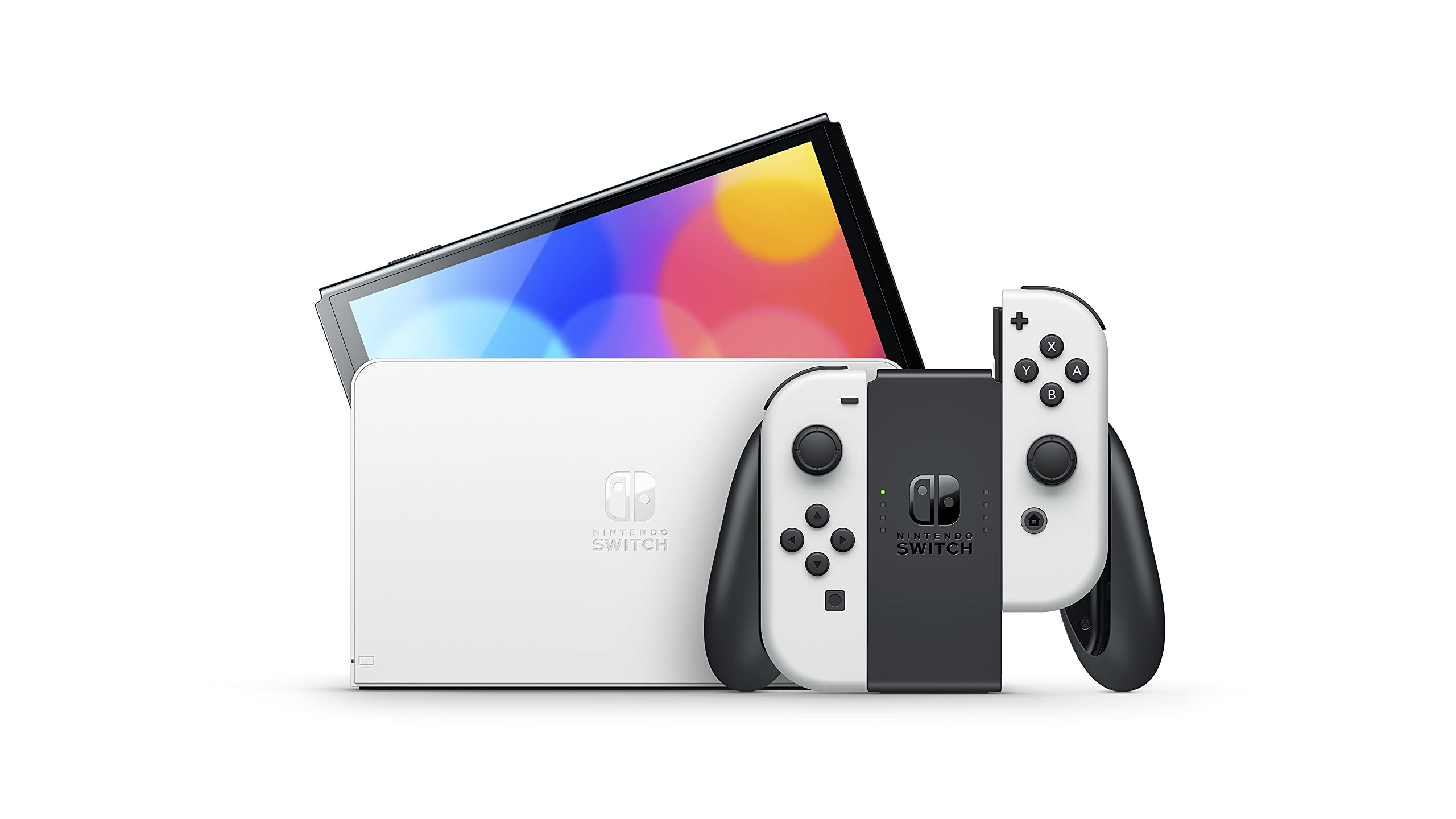 Nintendo Switch – OLED Model w/ Neon Red & Neon Blue Joy-Con: White