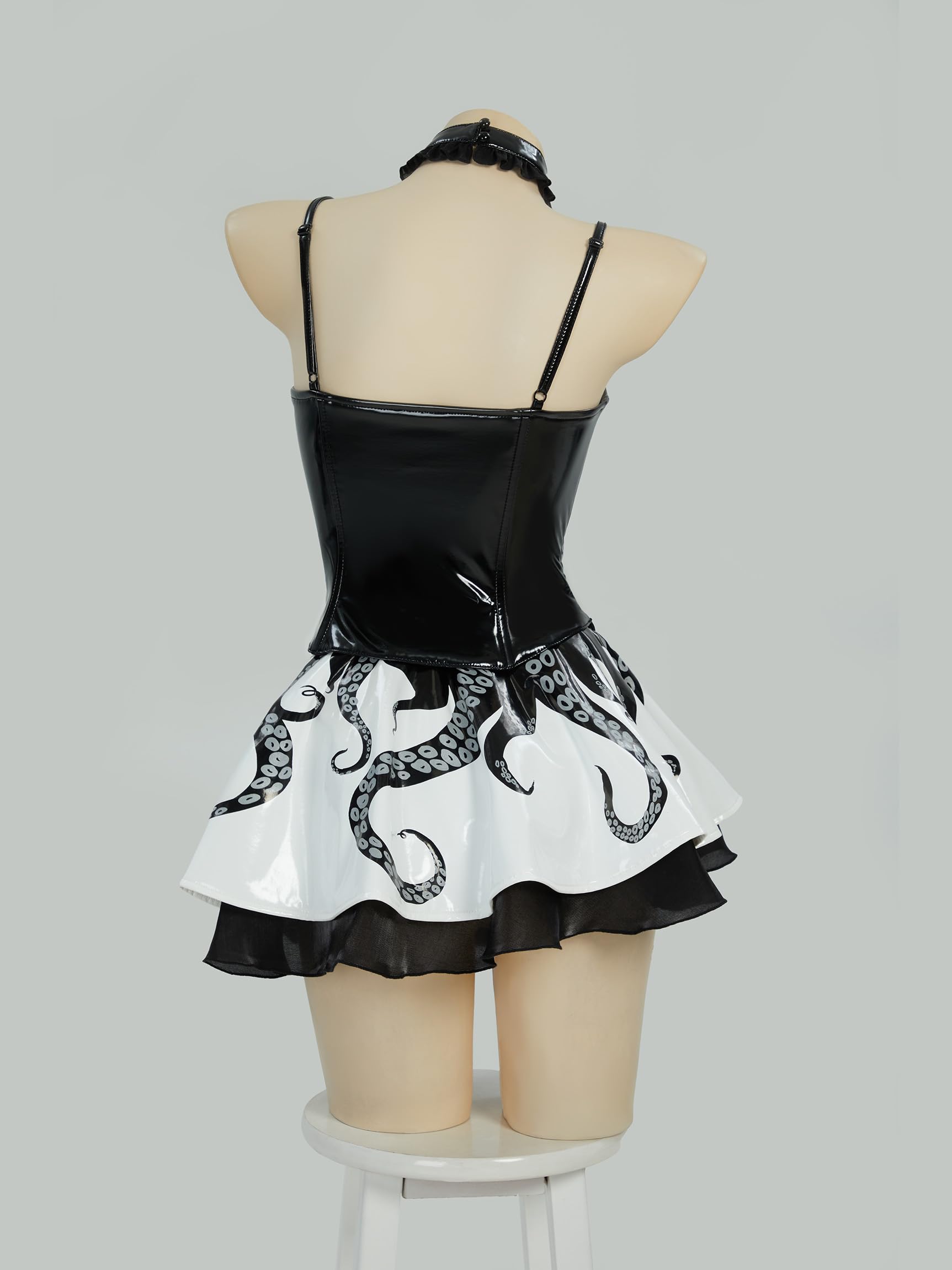 MEOWCOS Womens Gothic Dress Galaxy Sun Star Sleeveless A-Line Dress Goth Halloween Cosplay Costume