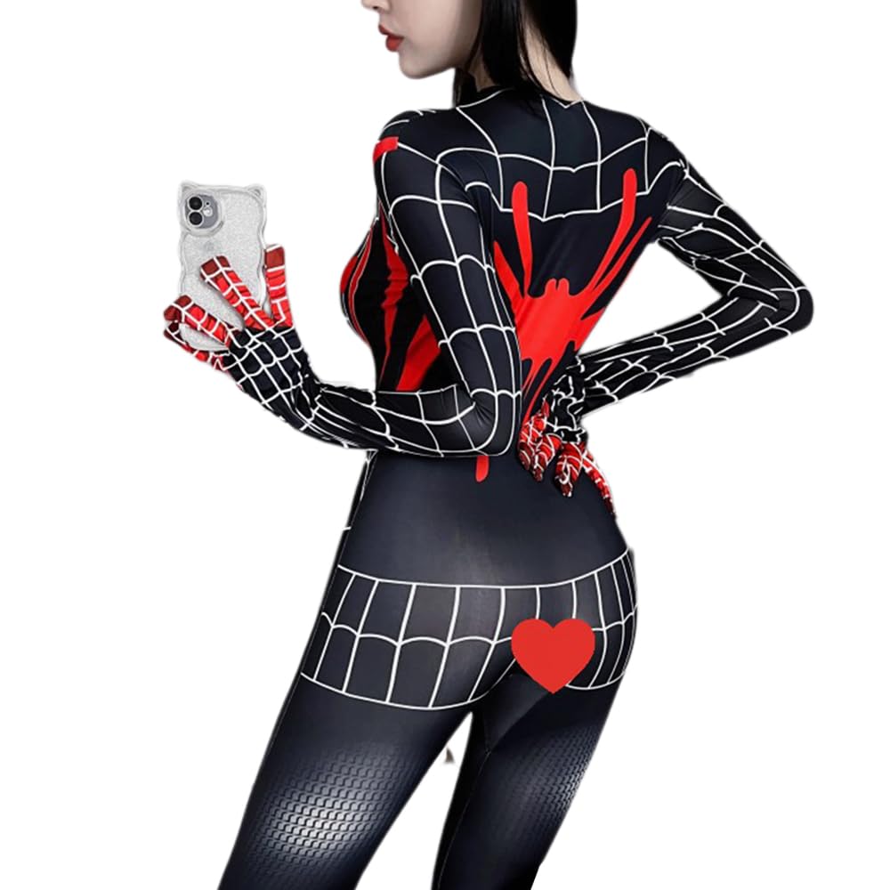 QNCLO Women's cosplay Super Spider Girl Hero Teddy Underwear Japanese Anime One Piece Tight Top
