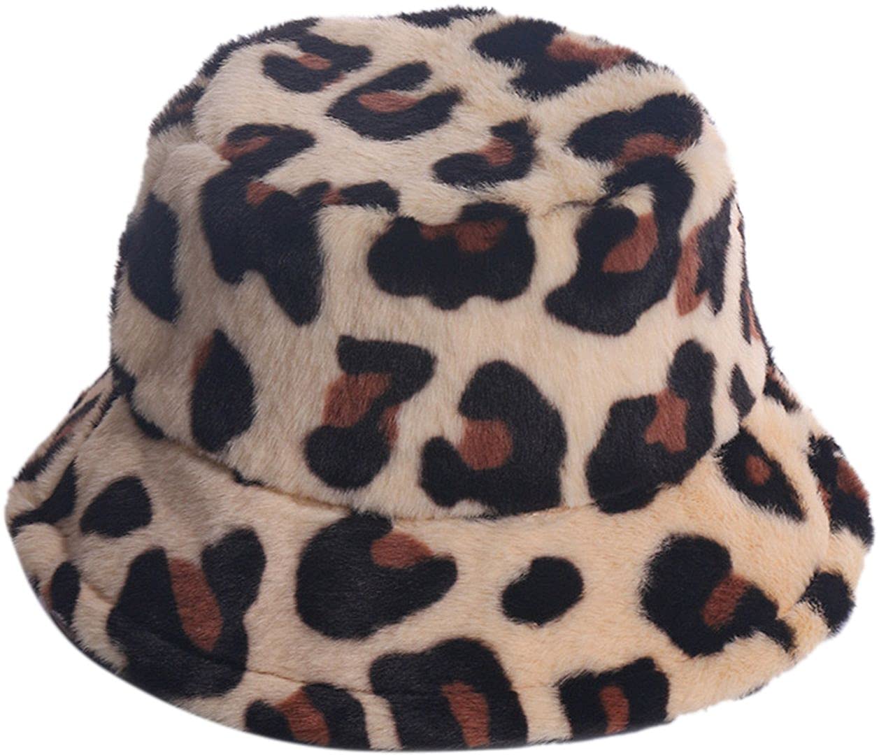ChezAbbey Faux Fur Bucket Hat, Fuzzy Furry Winter Warm Fisherman Cap, Fluffy Teddy Sherpa Clothe Hats for Women Men Girls thumbnail 1