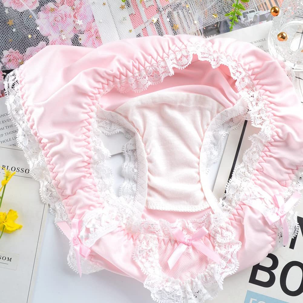 Joyralcos Japanese Lolita Bikini Panties Sexy Anime Briefs for Women Maid Cosplay Lingerie Panty: 8 3 Pack Classic Briefs
