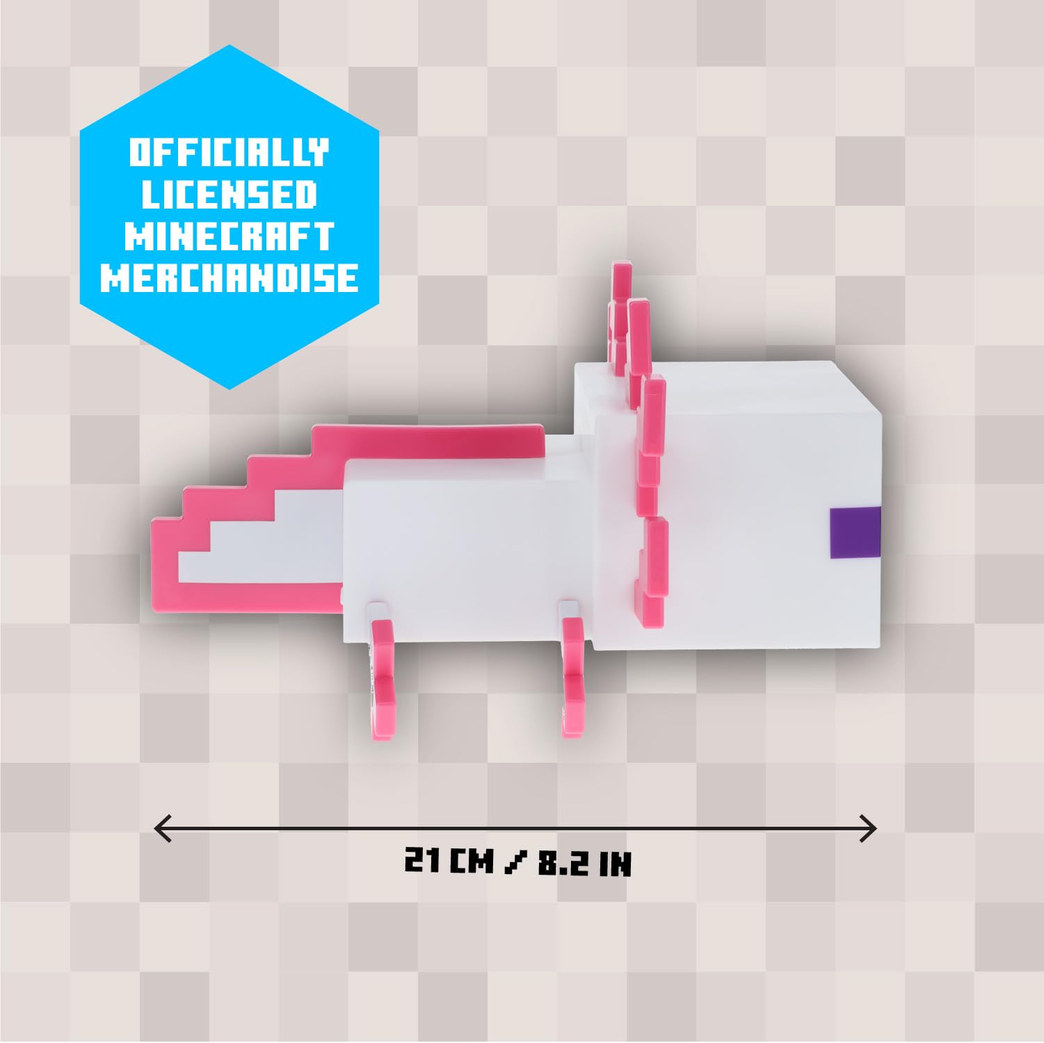 Paladone Minecraft Axolotl Light, Five Color Modes, Minecraft Lamp to Decorate Your Gaming Desk or Night Stand
