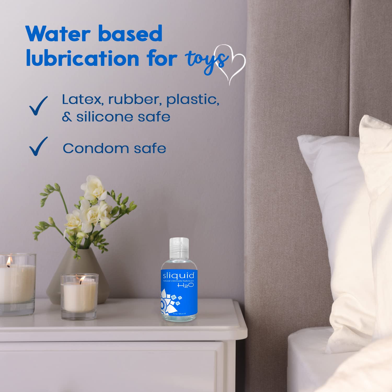 Sliquid H2O Water Based Lube, No Fragrance or Taste, Natural Lube Women, Stain Free, 8.5 Fl Oz: 4.2 Fl Oz (Pack of 1)