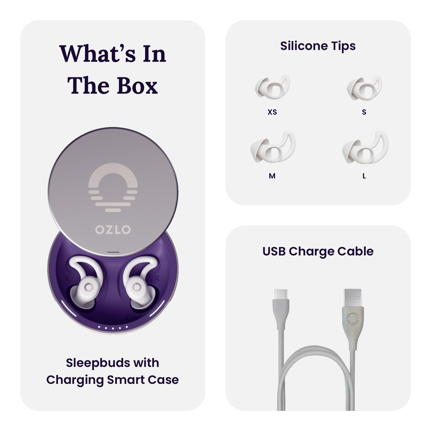 Ozlo Sleepbuds® | Comfortable Side Sleeper Headphones | Up to 10 Hours of Bluetooth LE Streaming | Science-Backed Sleep Sounds | Snore Blocking Comfortable Earbuds