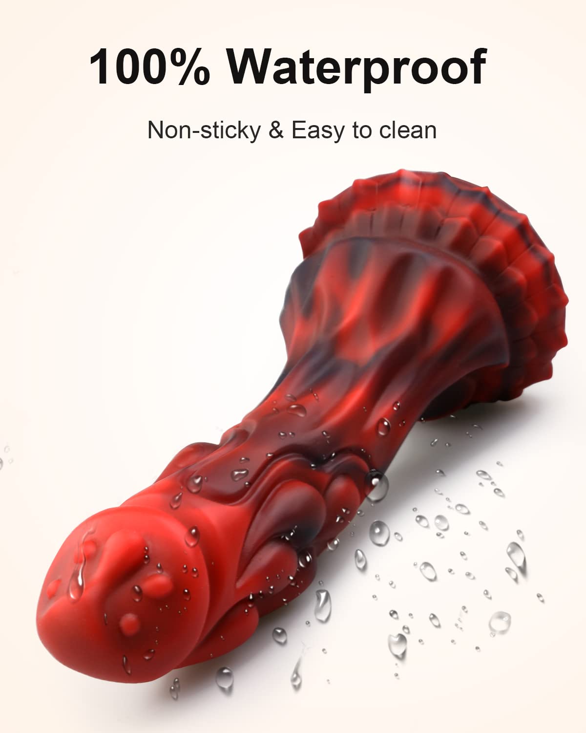 Sex Toy Realistic Silicone Dildo, 8.2 Inch Dragon Lifelike Fantasy Dildo, Soft Liquid Material Dildo with Textured for G-Spot Pleasure, Body Safe Material Adult Sex Toys for Women Men and Couple: Red&amp;Black