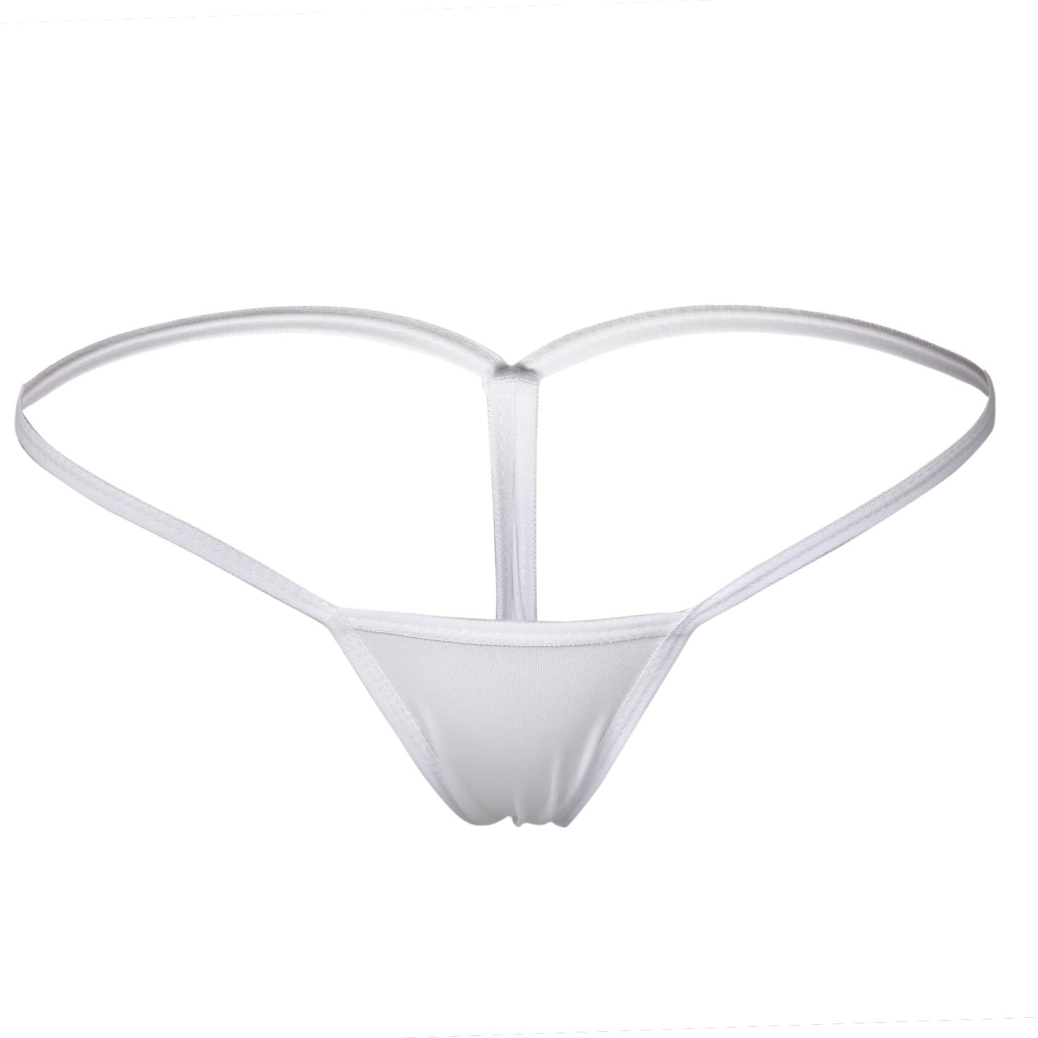 ETAOLINE Women's Low Rise Micro Back G-string Thong Panty Underwear: Large White