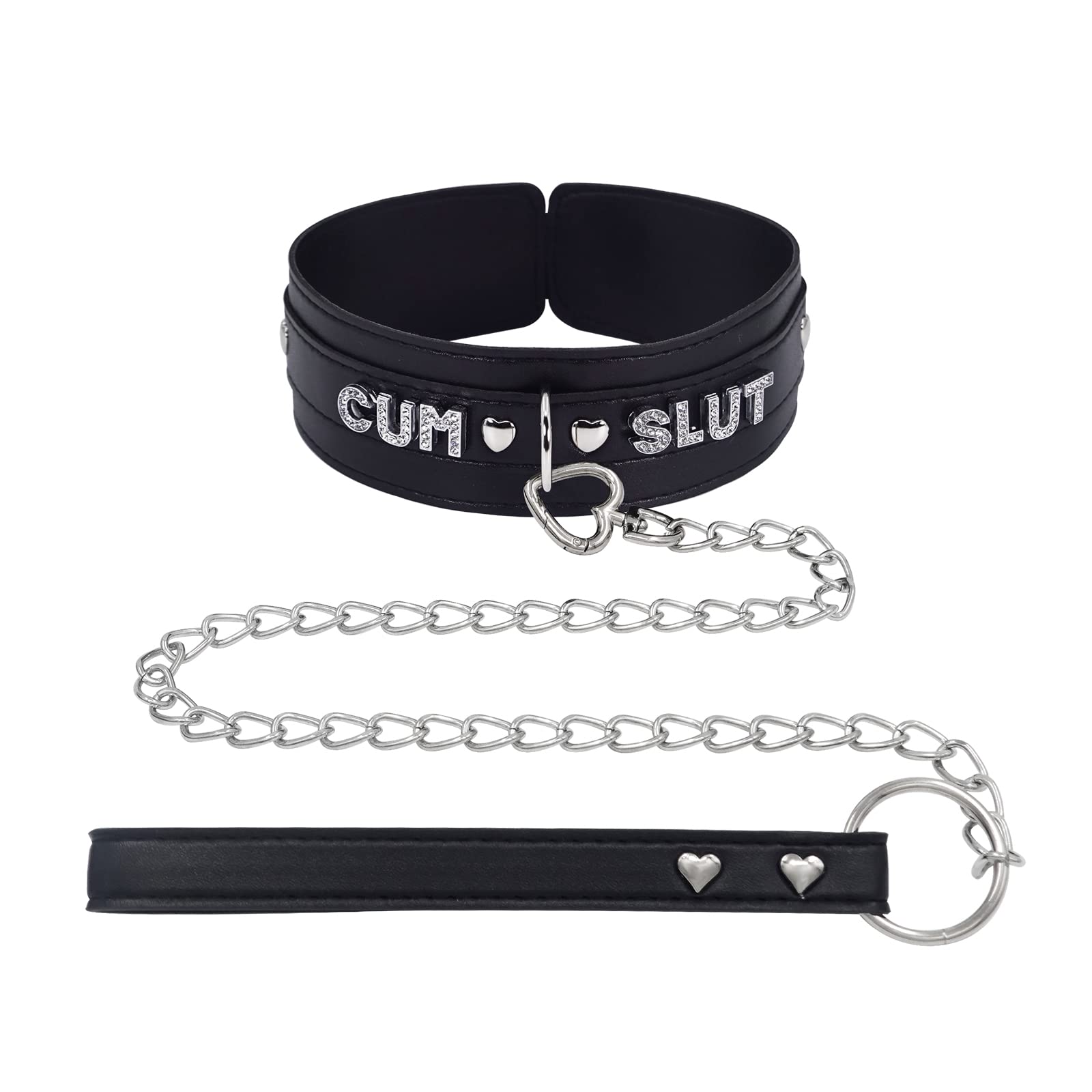 paloli Black Leather Choker Collar for Women Punk Leash Neck Choker Necklace Gothic Rock Jewelries: SLU