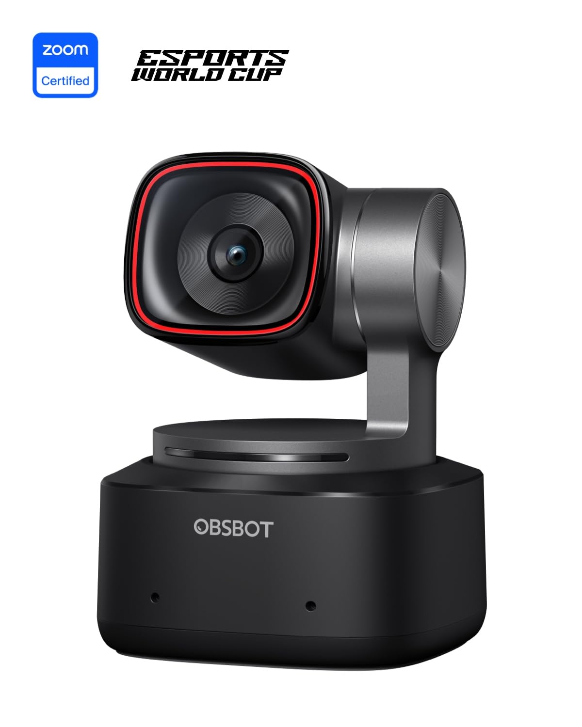 OBSBOT Tiny 2 Webcam 4K Voice Control PTZ, AI Tracking Multi-Mode & Auto Focus, Web Camera with 1/1.5" Sensor, Gesture Control, 60 FPS, HDR Light Correction, Webcam for PC, Streaming, Meeting, etc.: TINY 2