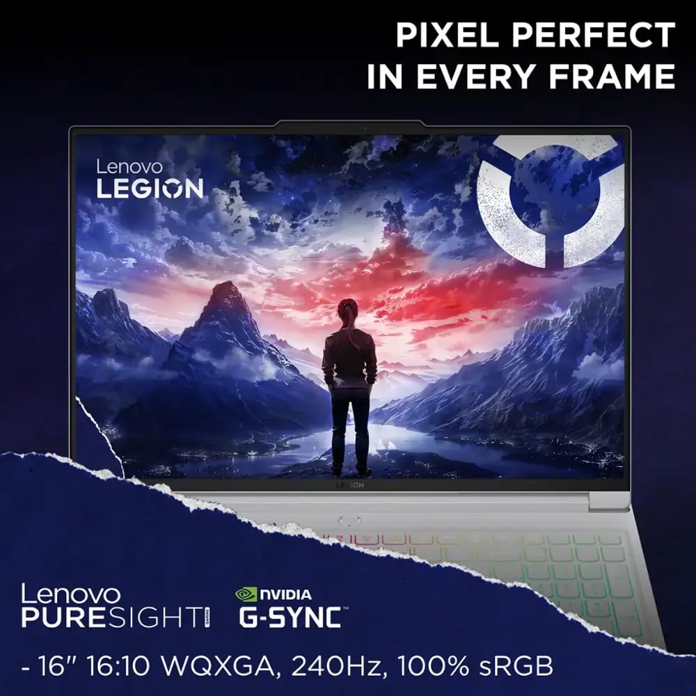 Lenovo Legion 7i Gen 9 Gaming Laptop, NVIDIA RTX 4070, 16 inch 2560x1600 WQXGA 240Hz Display, Intel i9 14900HX(Up to 5.8GHz), 64 GB DDR5, 4 TB SSD, Windows 11 Pro, Office 2024 Lifetime, Glacier White