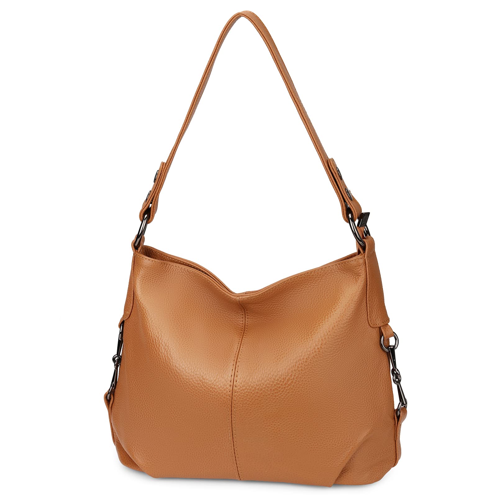 YALUXE Genuine Leather Shoulder Bags Stylish Hobo Handbags Purses Crossbody Bags for Women thumbnail 2