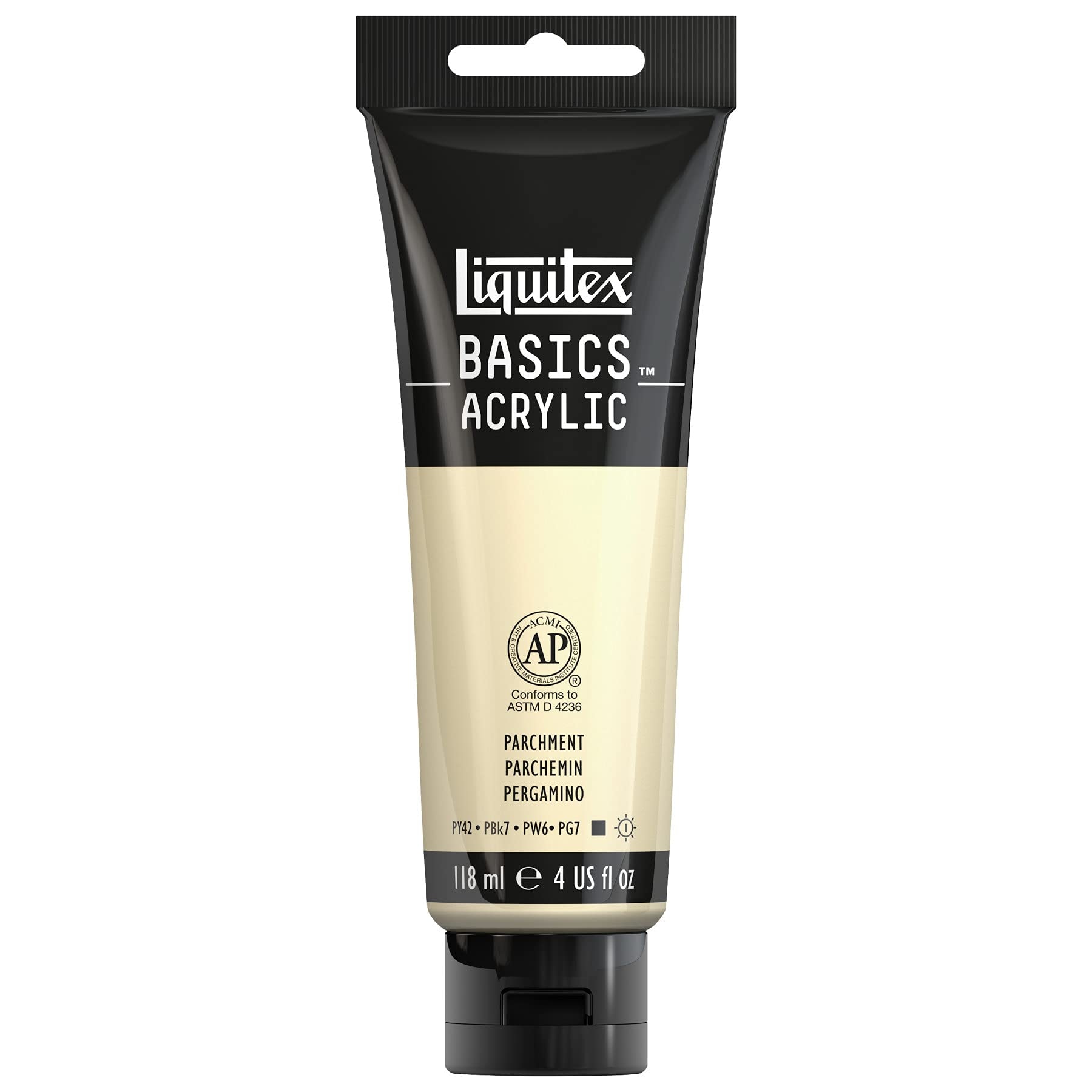 Liquitex BASICS Acrylic Paint, 118ml (4-oz) Tube, Parchment: Parchment 4 Fl Oz (Pack of 1)
