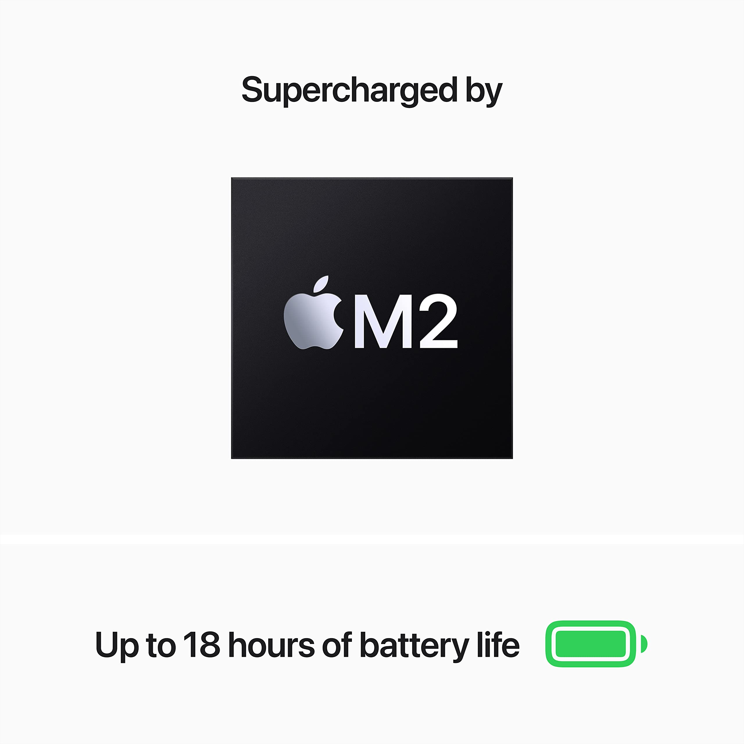 Apple 2022 MacBook Air Laptop with M2 chip: Built for Apple Intelligence, 13.6-inch Liquid Retina Display, 8GB RAM, 256GB SSD Storage, Backlit Keyboard, 1080p FaceTime HD Camera; Midnight: 8GB Unified Memory, 512GB SSD Storage Space Gray without AppleCare+