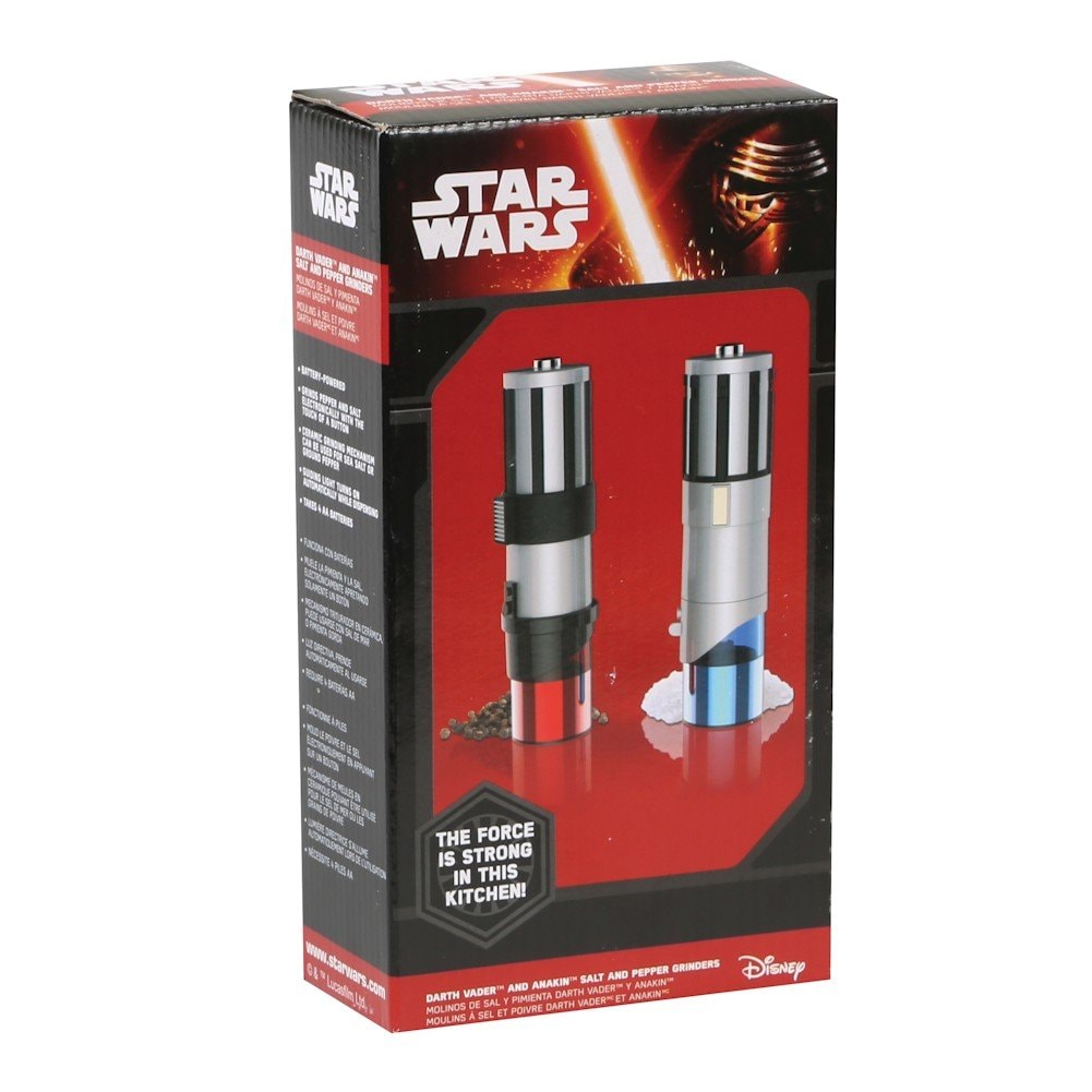 Star Wars Lightsaber Electric Salt and Pepper Mill Grinder (Pack of 2): Star Wars Lightsabers