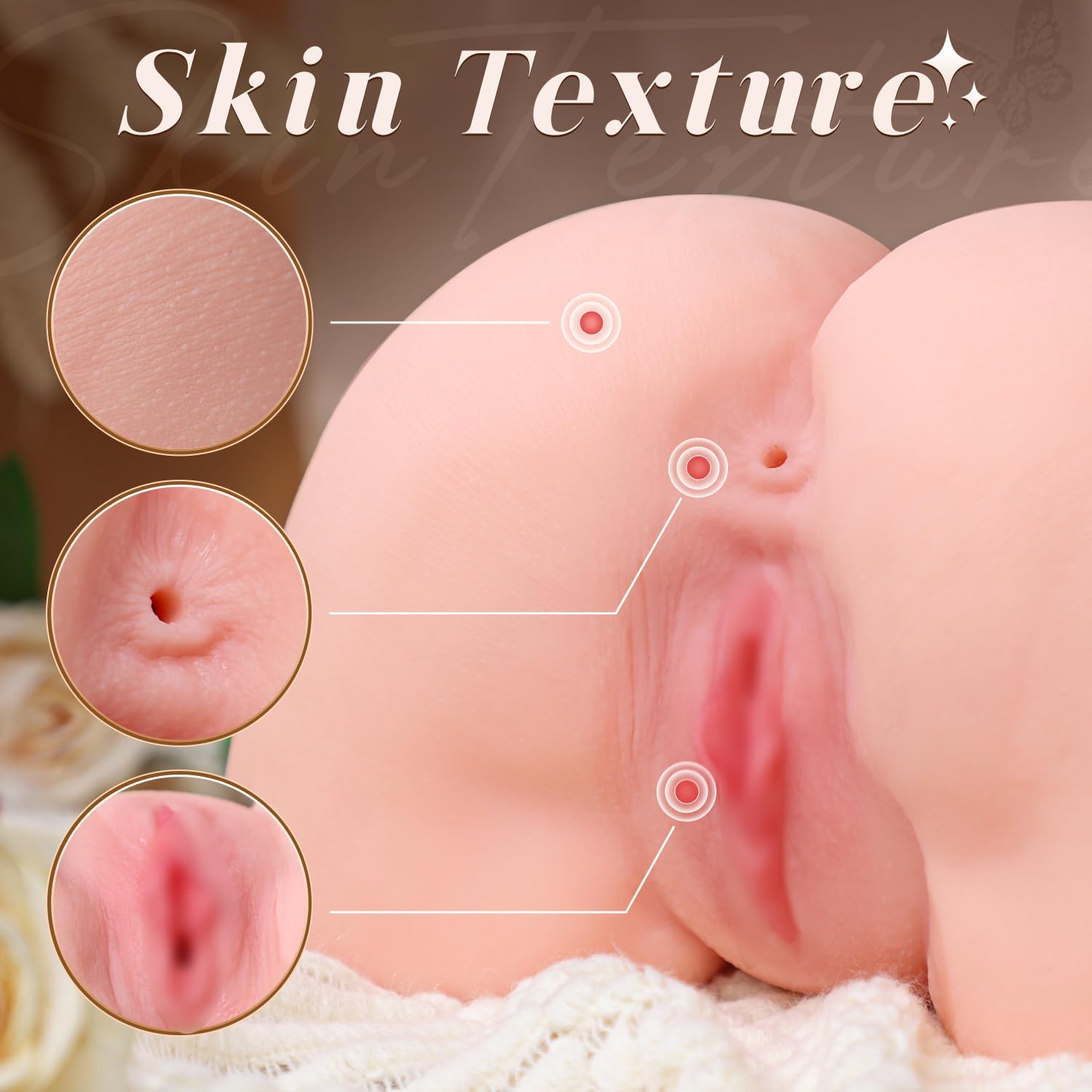 BIG SHOCKED Pocket Pussy for Men - Men's Sex Toys Male Masturbators Realistic Adult Toys Sex Doll Stroker 3D Lifelike Soft Butt with Vagina Anal Sex Pleasure Skin Color Adult Toy: 11.5 Pound